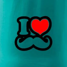 i love mustache - obrys i love mustache - obrys