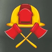 Hasičská helma a sekera Hasičská helma a sekera