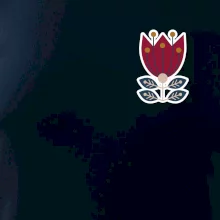 Folklór na prsníku kvetina štvorlistá