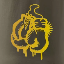 Box rukavice - zlatá potlač