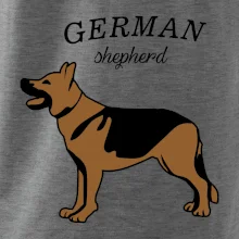 Nemecký ovčiak - hnedý s nápisom