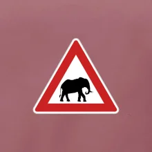 Dopravná značka - Pozor slon