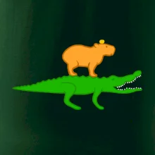 Kapybara na krokodílovi