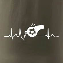 EKG futbal rozhodca a píšťalka