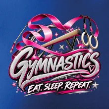 Gymnastická stuha a kruhy eat sleep repeat