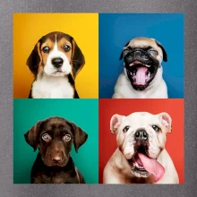 Psi šteňatá koláž