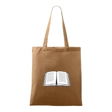 Kniha čiernobiela otvorená s textom