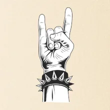 Rock ruka s náramkom