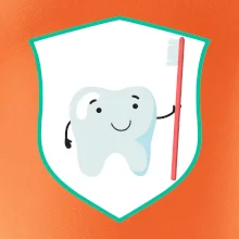 Zúbok na prsníku - zubná kefka