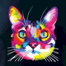 Mačka dúhová hlava Mačka dúhová hlava