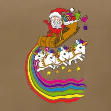 Santa a jednorožce (Pecka design)