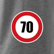 Dopravná značka - obmedzenie rýchlosti 70