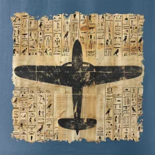 Egyptské hieroglyfy lietadlo