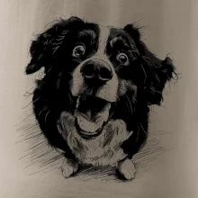 Čiernobiela karikatúra Bernský salašnícky pes