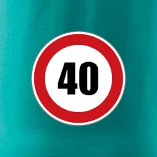 Dopravná značka - obmedzenie rýchlosti 40