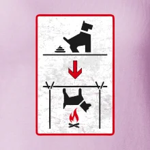 Tričko pre odporcov sraní na chodníku