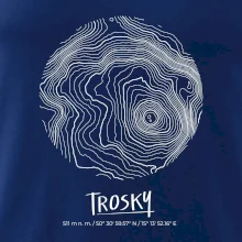 Trosky - vrstevnice v kruhu
