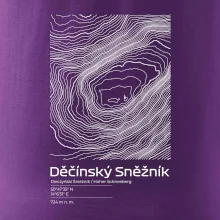 Děčínský Sněžník - vrstevnice v obdĺžniku