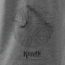 Kriváň - vrstevnice v kruhu