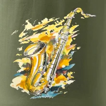 Saxofón maľovaný
