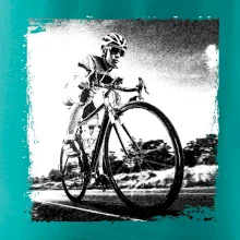 Cyklista čiernobiela cesta Cyklista čiernobiela cesta