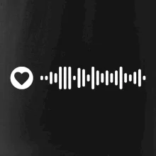 Zamilovaný Spotify kód na prsníku