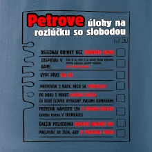 Tričko na rozlúčku s úlohami vpredu