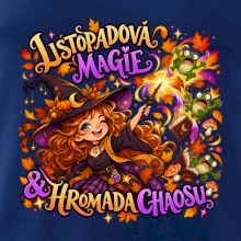 Listopadová čarodějka kouzlí podzimní žáby