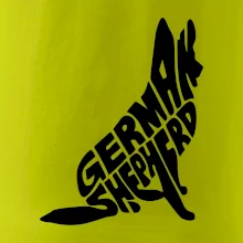 Nemecký ovčiak sediaci napis Nemecký ovčiak sediaci napis