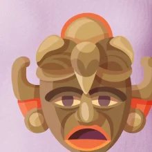 Mayové maska černoch