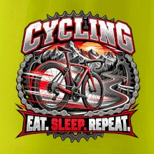 Bicykel medzi horami eat sleep repeat
