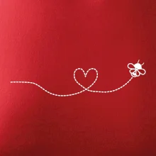 Dráha letu včely - srdce