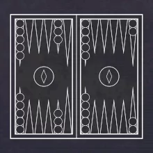 Backgammon čiernobiely