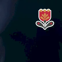 Folklór na prsníku tulipán