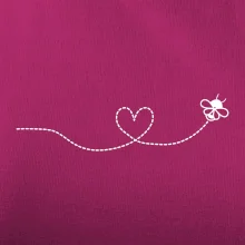 Dráha letu včely - srdce