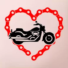 Moto srdce reťaz - chopper