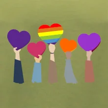 LGBT ruky srdce