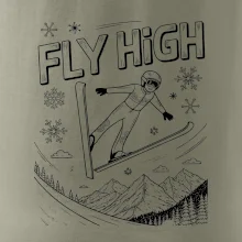 Čiernobiely skokan fly high