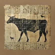 Egyptské hieroglyfy krava