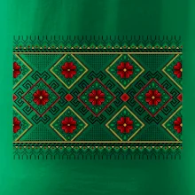 Ukrajinský vzor - Červeno Zelený