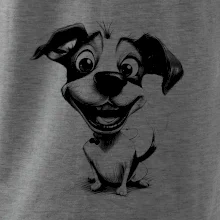 Čiernobiela karikatúra Jack Russell teriér