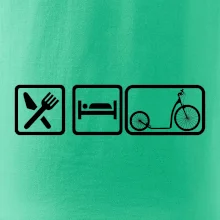 Eat sleep kolobežka veľké a malé koleso