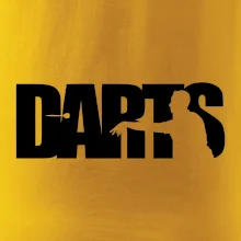 Darts - nápis so šípkarom