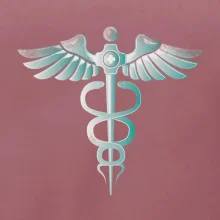 Hrdinovia zdravotníctva - logo (Pecka design)