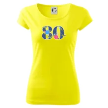 Kvetinové číslo kreslené - 80