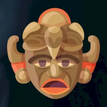 Mayové maska černoch