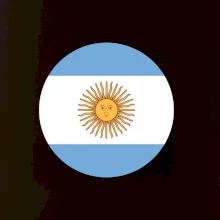 Argentína vlajka guľatá