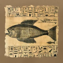 Egyptské hieroglyfy ryba