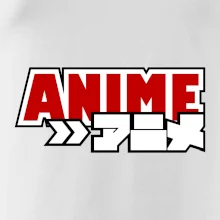 Anime nápis červený