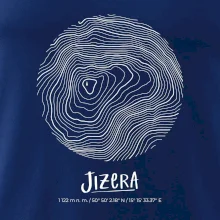 Jizera - vrstevnice v kruhu